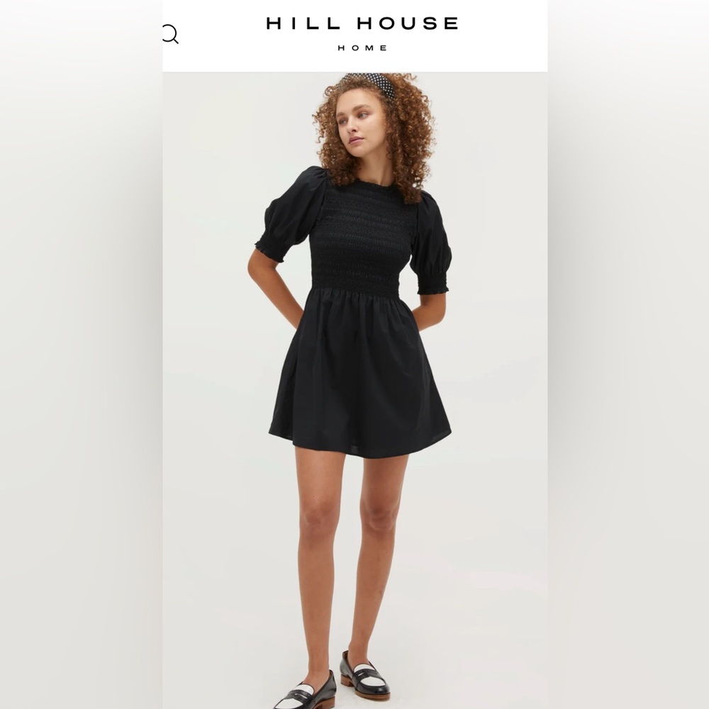 Hill House Vivi Dress in Black Cotton-NWT